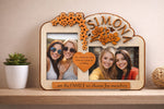 Ramă foto personalizată din lemn – pentru 2 poze 15x10 cm | Cadoul perfect pentru prieteni și familie