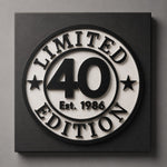 Decor aniversar personalizat „Limited Edition 40”