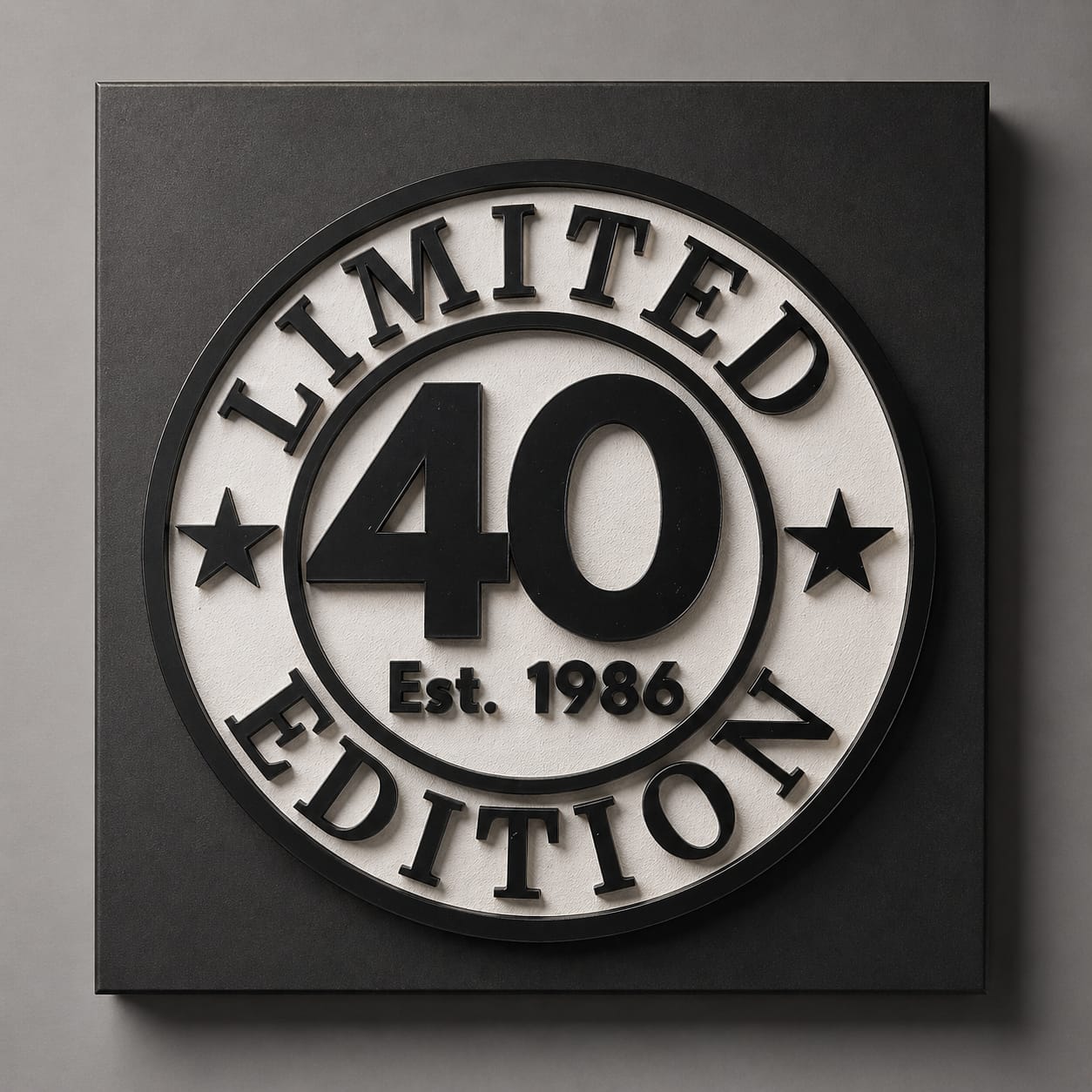Decor aniversar personalizat „Limited Edition 40”