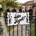 Plachetă Decorativă „Isten Hozott!” – Decor Elegant de Bun Venit pentru Nuntă și Evenimente