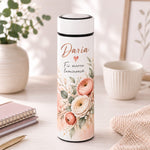 Termos Personalizat 500 ml cu Infuzor de Ceai, Nume și Mesaj – Fii Mereu Luminoasă