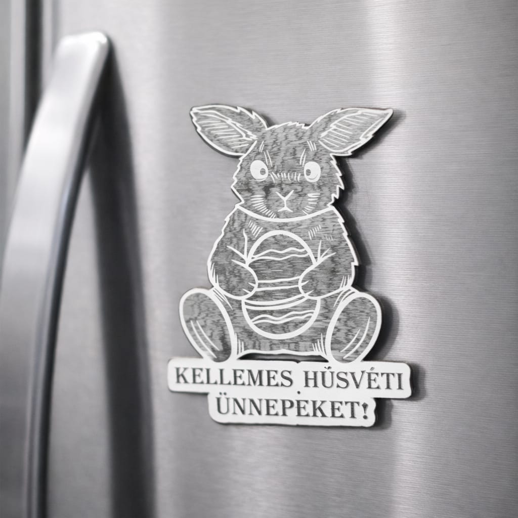 Magnet frigider de Paste cu iepuras personalizabil