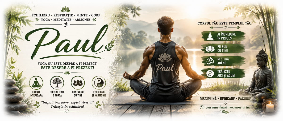 Cană Personalizată pentru Bărbat Pasionat de Yoga cu Nume – 330 ml