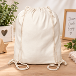Sac sport personalizat pentru copii – Bufniță de Crăciun cu nume | Canvas 43 × 34 cm