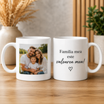 Cană personalizată cu fotografie și text – 330 ml | Cadou unic cu poză și mesaj
