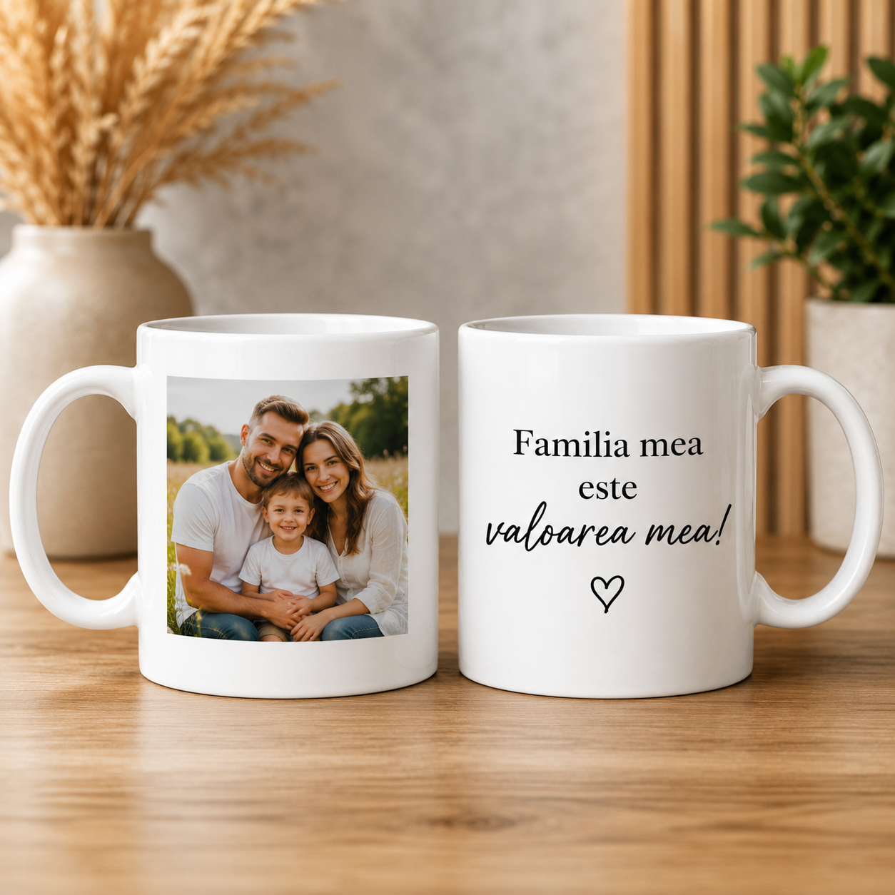 Cană personalizată cu fotografie și text – 330 ml | Cadou unic cu poză și mesaj