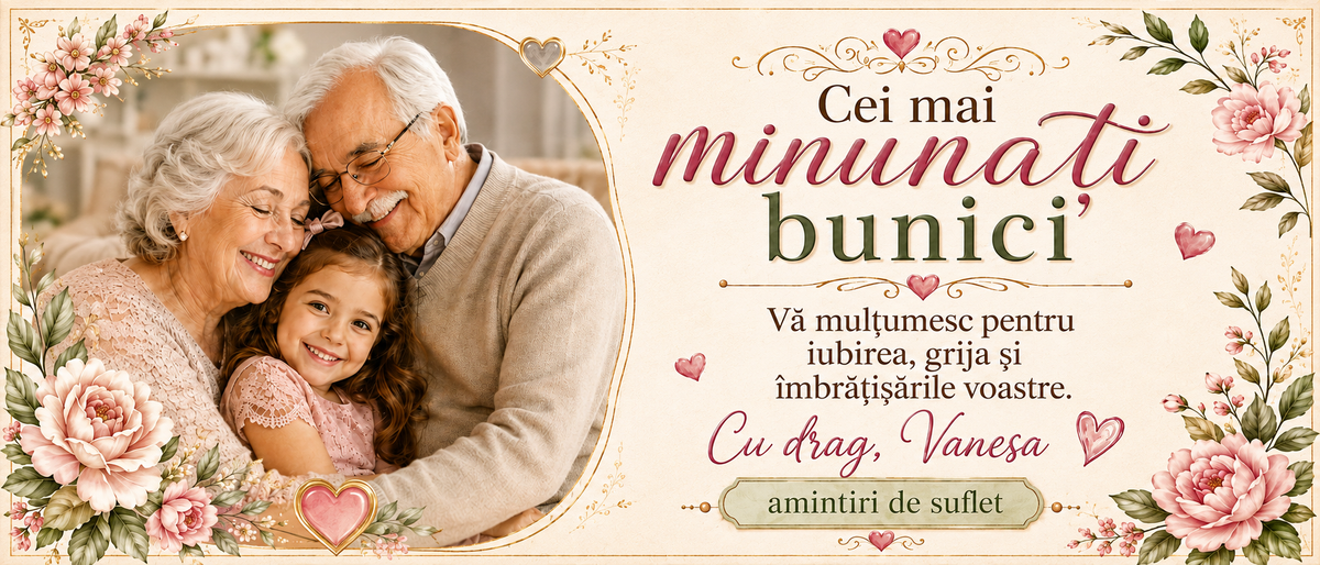 Cană Personalizată pentru Bunici cu Poză – „Cei mai minunați bunici” – 330 ml