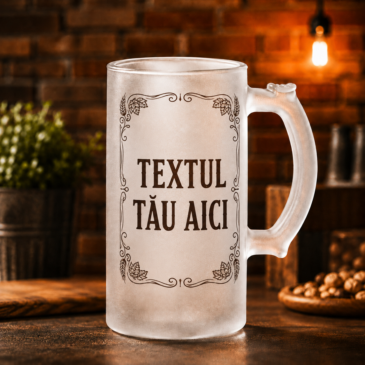 Halbă de bere personalizată 500 ml – Textul tău aici