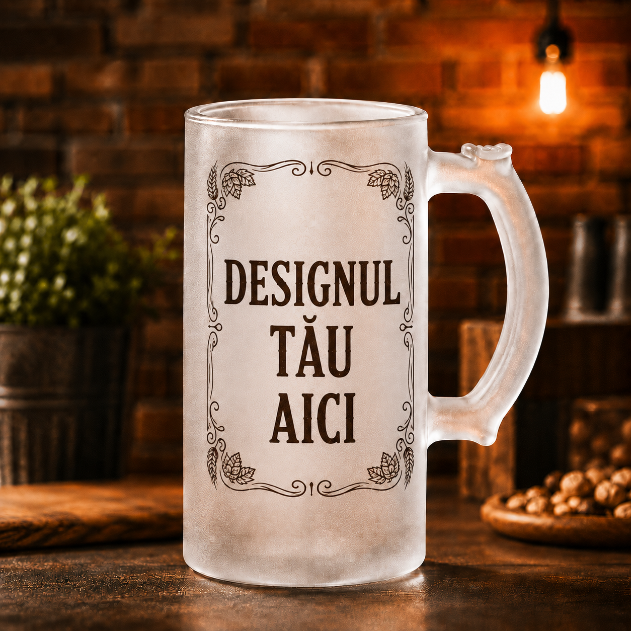 Halbă de bere personalizată 500 ml – Designul tău aici