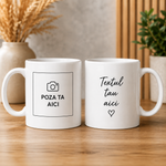 Cană personalizată cu fotografie și text – 330 ml | Cadou unic cu poză și mesaj
