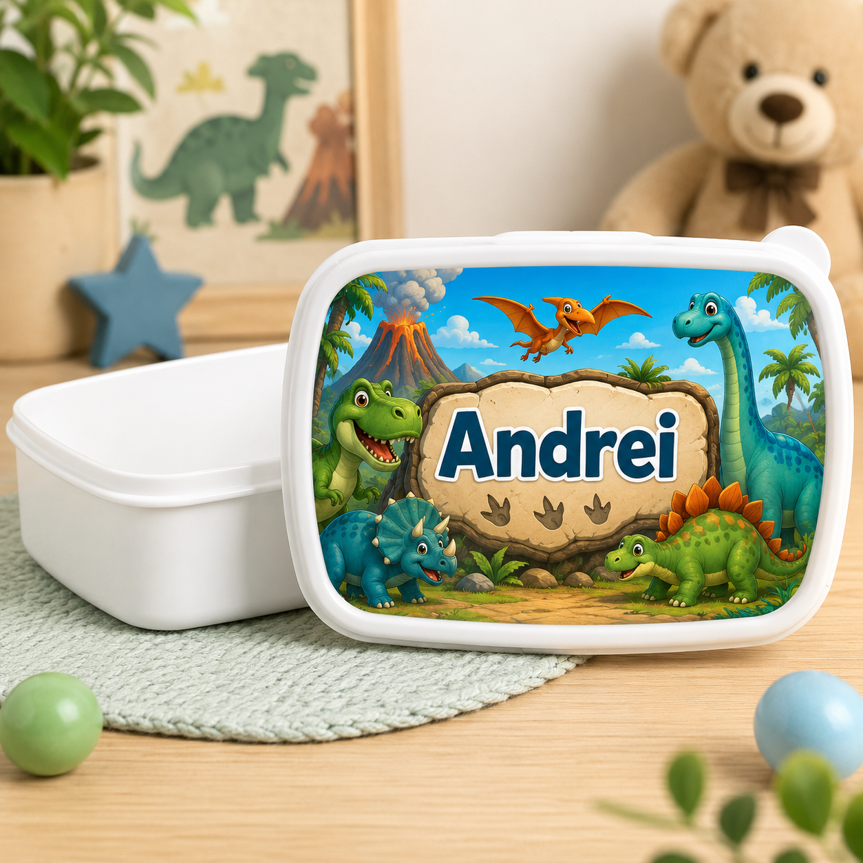 Lunchbox Personalizat pentru Copii – Cutie pentru Prânz Personalizată cu Nume, Poză sau Design Unic