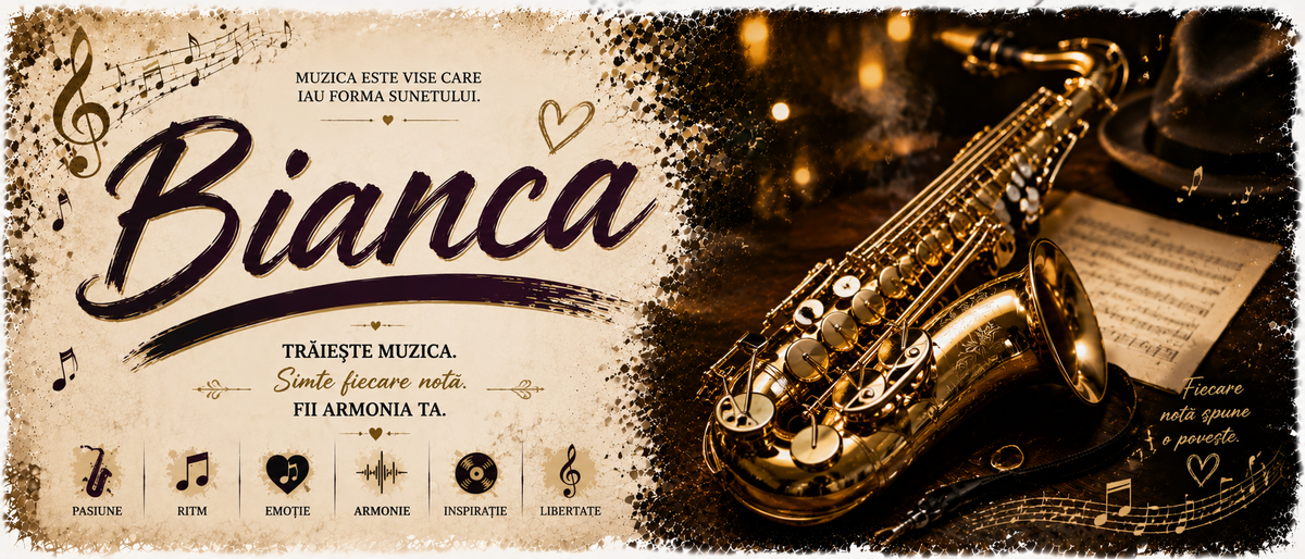 Cană personalizată cu saxofon și nume – fiecare notă spune o poveste