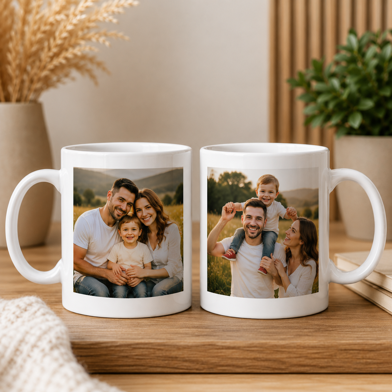 Cană personalizată cu fotografie pe ambele părți – 330 ml | Cadou personalizat cu poze