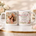 Cană Personalizată pentru Bunici cu Poză – „Cei mai minunați bunici” – 330 ml
