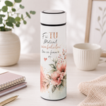 Termos personalizat 500 ml din oțel inoxidabil – cu sită pentru ceai