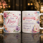 Cană Personalizată „Cerere de Nași” cu Design Floral – O Întrebare Emoționantă, un Cadou de Neuitat